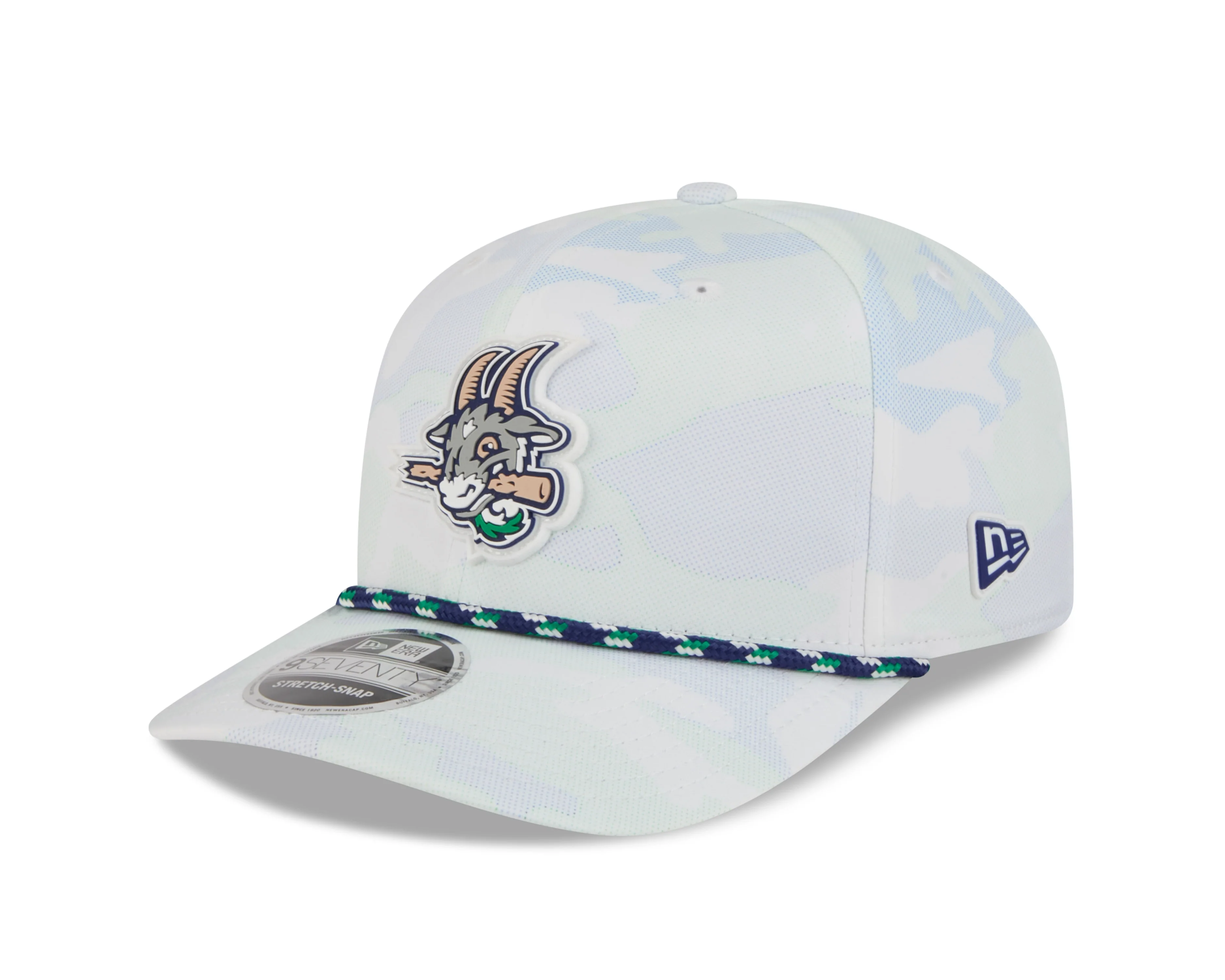Hartford Yard Goats New Era Camo Rope Snapback