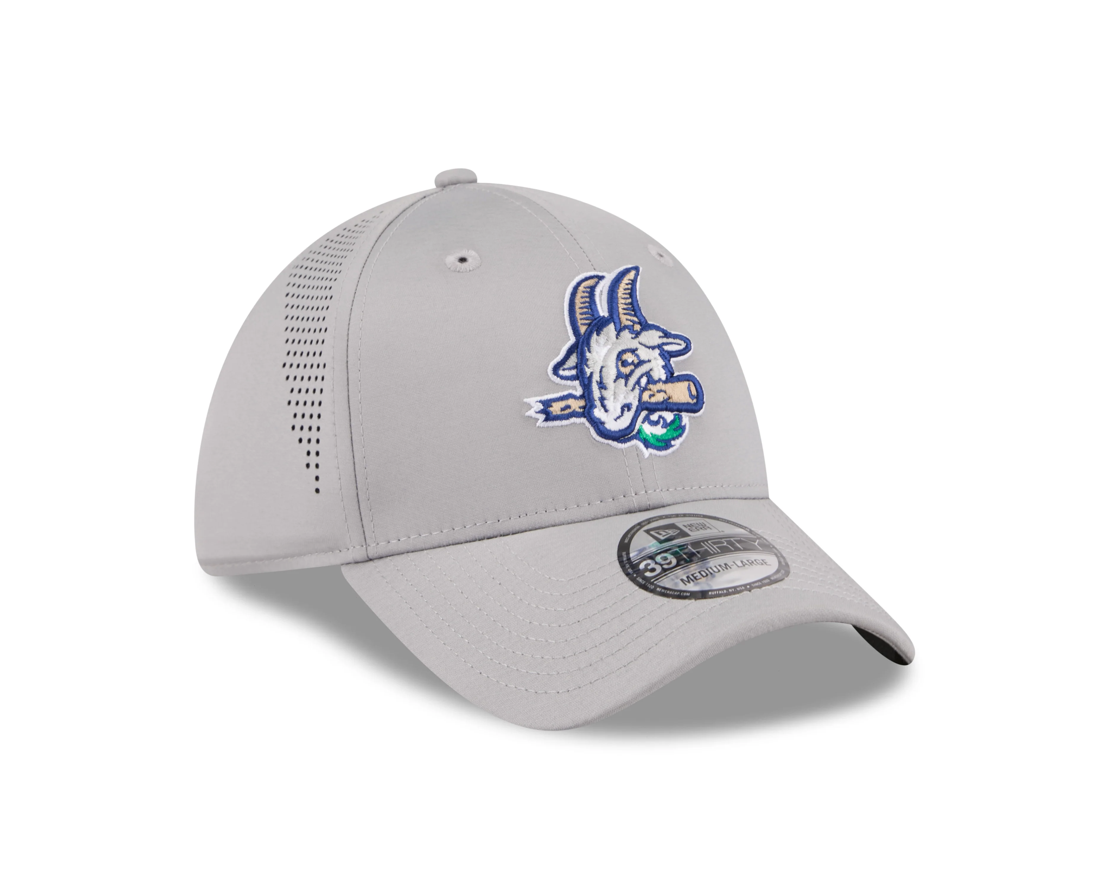 Hartford Yard Goats New Era Grey Perforated Flex Fit - Image 3