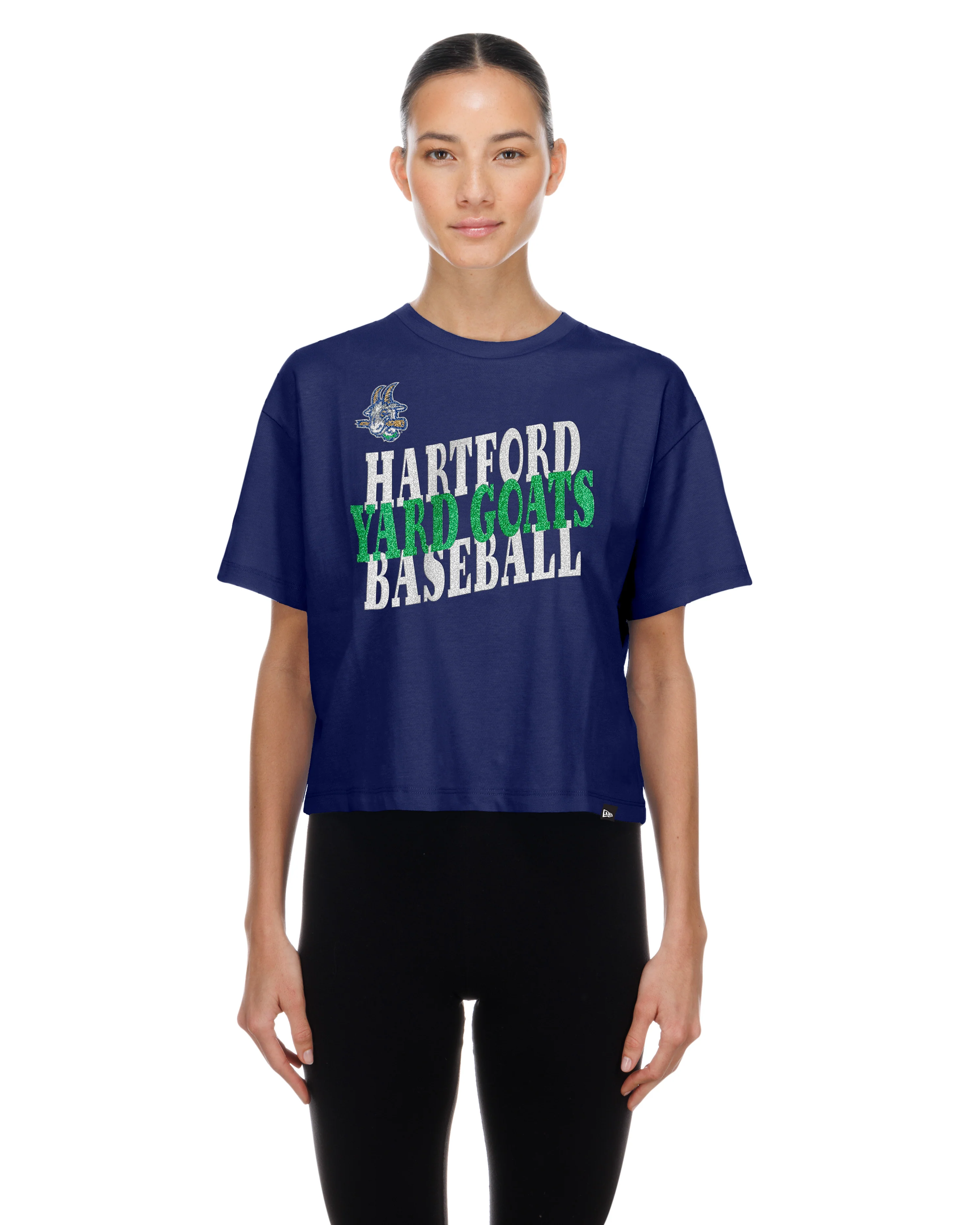 Hartford Yard Goats New Era Women's Cropped Wave Tee
